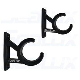 SeaLux Marine Boat Sports Dive Ladder Storage Clip Bracket Set (Pair) for 1-1/2" Dia. Tubing