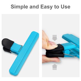 Chip Bag Clips,Large Chip Bag Clips Food Clips Plastic Heavy Duty Air Tight Seal Grip Assorted Colors for Coffee Potato and Food Bags-6Pcs