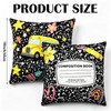 2Pcs Back to School Pillow Covers 18" x 18" School-Bus