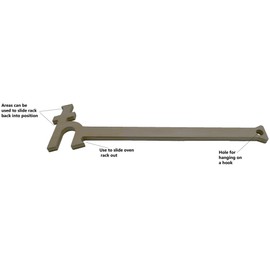 hBARSCI Oven Rack Push Puller for Baking, Made in America 17" L x 4.75" H x 0.5" W, Unfinished American Birch Plywood - at Home Series