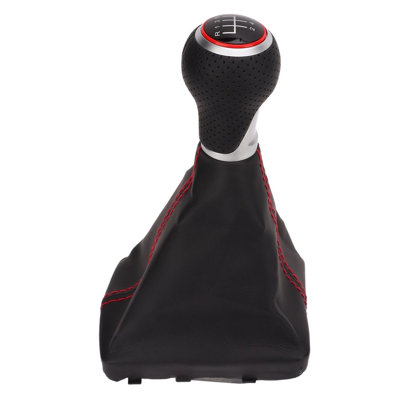 Gear Shift Knob Boot Set 5 Speed PVC Leather Gearstick