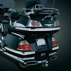 XMT-MOTO Rear Trunk Trims LED Lights Fit For Honda Goldwing 1800 GL1800 2001-2011