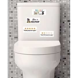 MiStar 60 PCS Prank Stickers, Gag OSHA Law Stickers for Porta Potty Toilet Restroom, Funny Poop Stickers Decals Gifts for Adults Teens