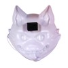 Clear Stone Japanese-Style Mask, Monstrous Cat, Unisex, White
