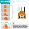 HUIQIAODS H4 Headlight Socket Lamp Connector Plug Wire Harness Adapter
