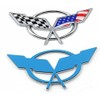 Rear Deck Lid Cross Flags Emblem Car Badge Nameplate Replacement