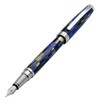 Xezo Urbanite Fountain Pen, Medium Nib. Retro Blue, Black, and