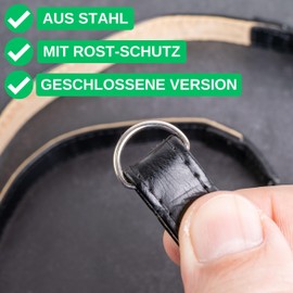 Your Day Mate Metal D Rings Silver Tone D Ring Closed No Opening Half Round Ring Nickel Plated Steel D Ring Buckle for DIY Straps, silver