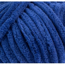 Soft Velvet Yarn Chenille Yarn for Crocheting Super Bulky 100g (75.4 yds) Baby Blanket Yarn for Knitting Amigurumi Yarn Fancy Yarn for Crochet Weaving Craft, Size 6 (Royal Blue, 1 Skein)