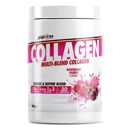 Per4m Multi Blend Collagen | 5g of Marine and 5g of Bovine | 30 Servings | Raspberry Cherry