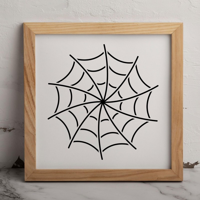 MAGJUCHE Spider Web Stencil 6 Inches, Reusable Stencil for Painting