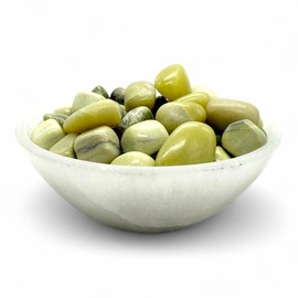 Serpentine Tumbled - Healing Stone - Crystal Energy Healing - 20-25mm for Chakra Balancing, Reiki, Meditation, Yoga, Decoration, Classroom use and more. (10)