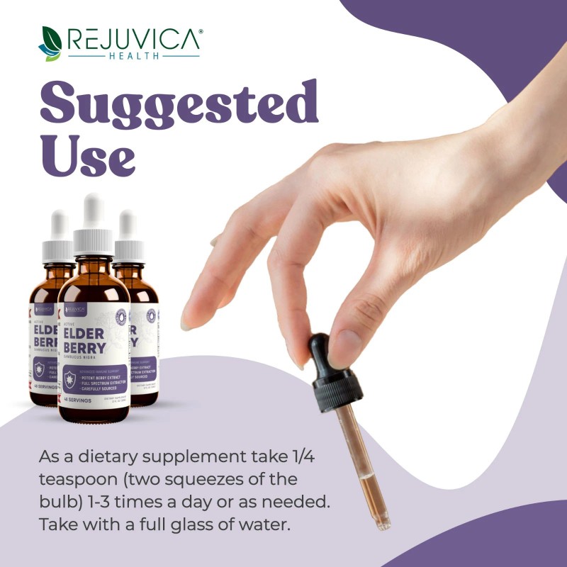 Rejuvica Health Active Elderberry Immune Support Supplement | 4 fl