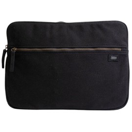 Terra Thread Organic Cotton Laptop Sleeve 15 Inch, Black