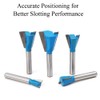1Pcs Dovetail Router Bits, 1/2" Shank Half-Blind and Through Dovetail