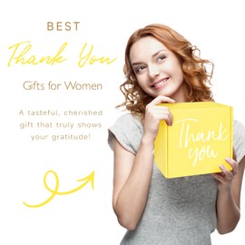 Thank You Gifts for Women, Employee Appreciation Gifts Unique Gratitude Gifts Baskets for Coworkers Boss Teachers Hostess Secretary Nurse Volunteer Mom Clients (Thank You Set)