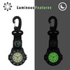 JewelryWe Carabiner Watch 24H Analogue Quartz Pocket Watch Clip On