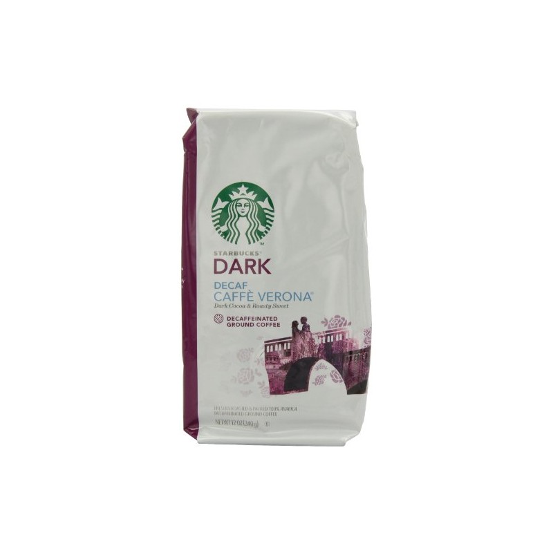 Starbucks Decaf Caffe Verona Ground Coffee, 12 Ounce (Pack of