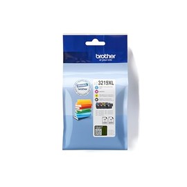 BROTHER LC-3219XLBK/LC-3219XLC/LC-3219XLM/LC-3219XLY Inkjet Cartridges, Black/Cyan/Magenta/Yellow, Multi-Pack, Super High Yield, Includes 4 x Inkjet Cartridges, Genuine Supplies