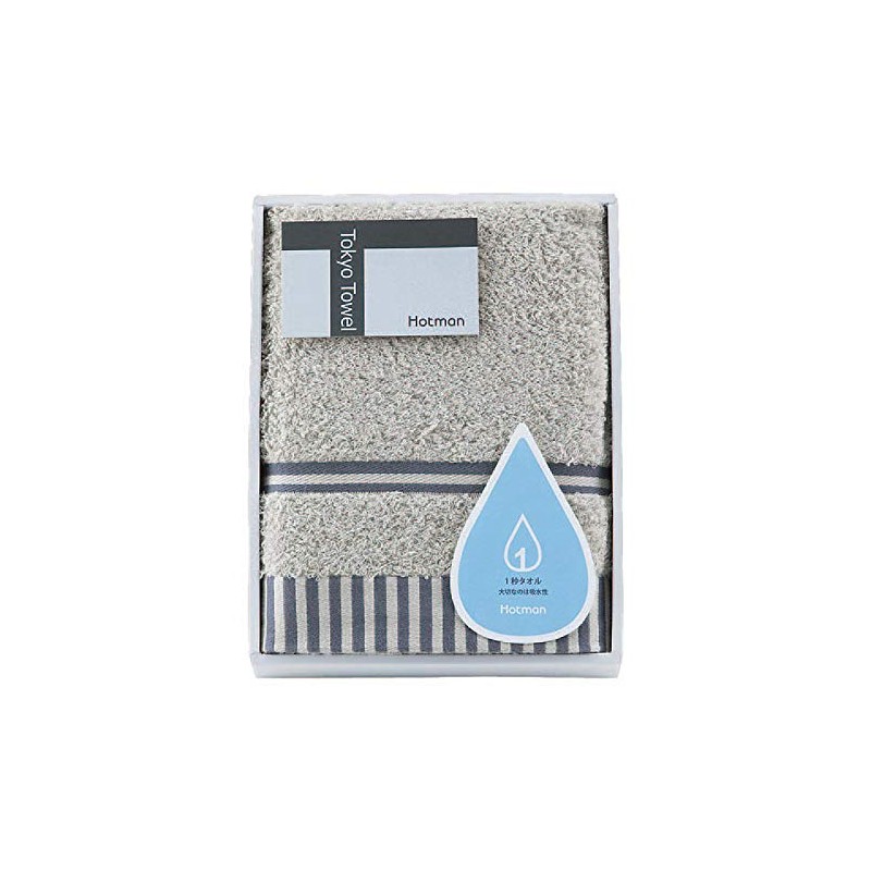 Hotman 1 Second Towel, Face Towel, Gray, Wrapped (hmtt0002G)