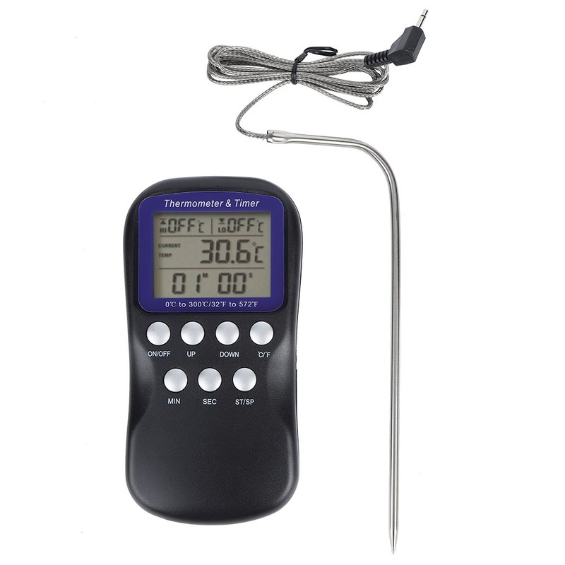 Digital Electric Food Thermometer for Oven Barbecue Grill Cooking Kitchen