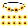 Pack of 11 Sunflower Headband, Sunflower Hair Clips, Flower Hair