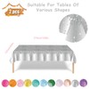 2P Silver Party Plastic Table Cloth,137x274cm Shiny Glitter Silver Tablecloths