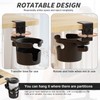 Drink Holder Desk, Cup Holder Table Anti Spill, 360 Degree