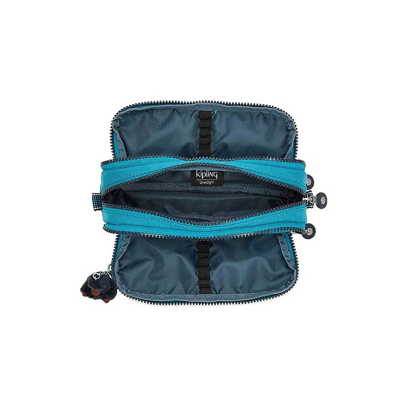 Kipling GITROY Large Pencil Case 23cm 1L, Green Cool Combo,