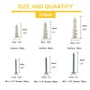 Kevinrooty 3 Sizes Self Drilling Drywall Anchors, 310PCS Nylon Plastic