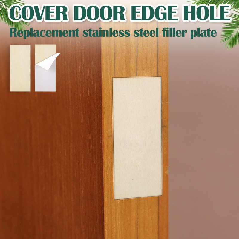 Weysat 8 Pcs 1" x 2-1/4" Door Edge Hole Filler