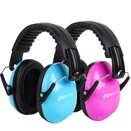 MelonArt Kids Ear Protection, Noise Cancelling Headphones Safety Ear Muffs For Kids Toddlers Autism, Sensory, Concentration (Blue & Pink)