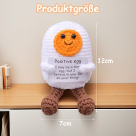 Mwmoeen Pocket Hug Ei Häkeln Geschenke, GlücksEi Positive Geschenke, Positive Kartoffel Ei Serien Gehäkelte Glücksbringer Mutmacher Geschenk, Gute Besserung Geschenk Ostergeschenke