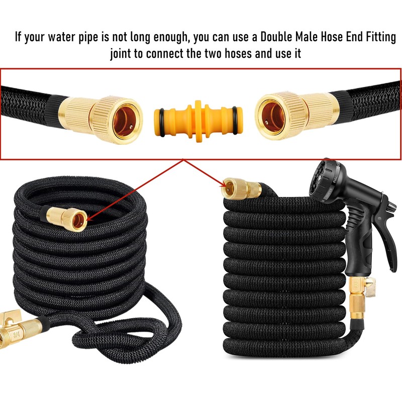 Hose Fitting Double Male Hose Connectors and 2PCS End Quick