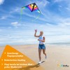 Funtivity® Single Line Kite for Children - Delta Black Rainbow