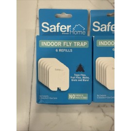 Safer Home Sh503 Indoor Plug-in Fly Trap Refill Pack of Glue White. 18 Count