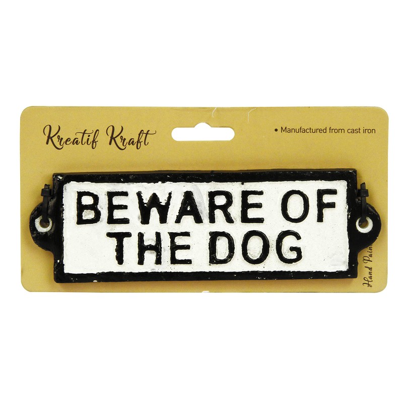 Kreatif Kraft 83501 'Beware of The Dog' Cast Iron Sign