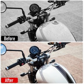 Stripe Sticker for Motorcycle Body Side, Fuel Tank Fairing Vinyl Sports Racing Stripe Decal Motorcycle DIY Tank Hood Pinstripe Stickers, Housing Fairing Decal Decoration for Autocycle, Black