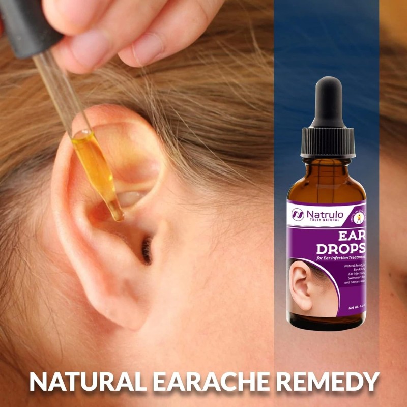 Natrulo Natural Ear Drops for Ear Infection Treatment - Homeopathic,