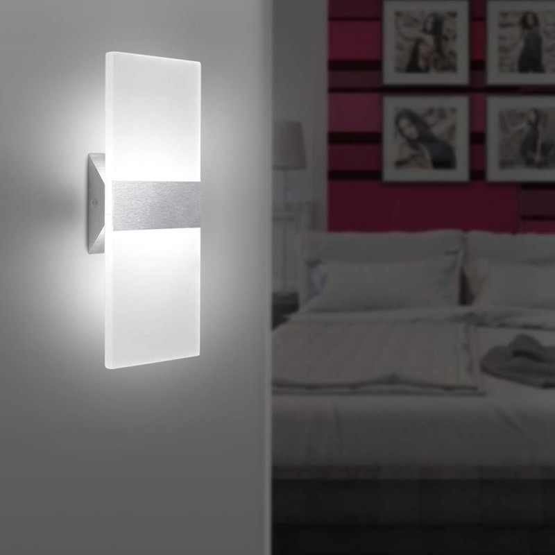 ChangM Modern LED Acrylic Wall Sconce 12W Cool White 6000K