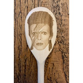 Ziggy Stardust Merch Gift Idea Image On A Wooden Spoon-Novelty Memorabilia Birthday Christmas Present