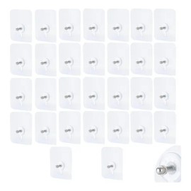 * Ganchos De Pared Adhesivos, Sin Forma De T, Juego De 30