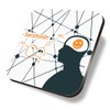 1 x Square Coaster - Serotonin Hormone Joy Cork Backed