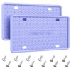 QiqaMole 2 Pack Silicone License Plate Frame Front Back License