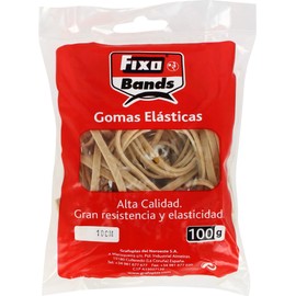 Fixo 56340 Elastic Rubber Bag, 100 g, Multicoloured, 4 mm x 10 cm