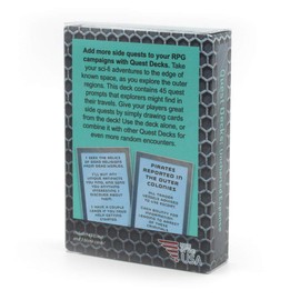 Dice Dungeons Quest Decks: Uncharted Expanse | Sci-Fi Space Exploration Roleplaying Open-Ended Quest Prompt Cards