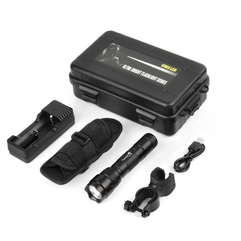 FandyFire LED Tactical Flashlight, 1000 High Lumens 5 Modes Flashlight