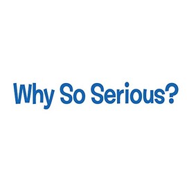 Why so Serious? Vinyl Window Sticker - White Joker Decal (Blue)