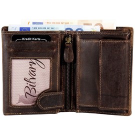 Bag Street Men'S Leather Wallet Portrait (Brown)