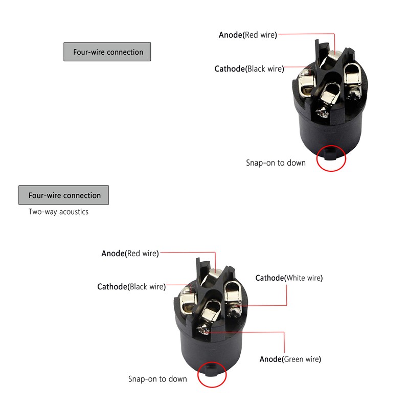 Speakon NL4FC，GELRHONR NL4 Connector Round Speaker Plug Twist Lock 4